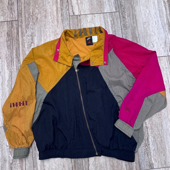 Vintage Nike Air Jordan Colorblock Windbreaker Jacket MensXL Full Zip